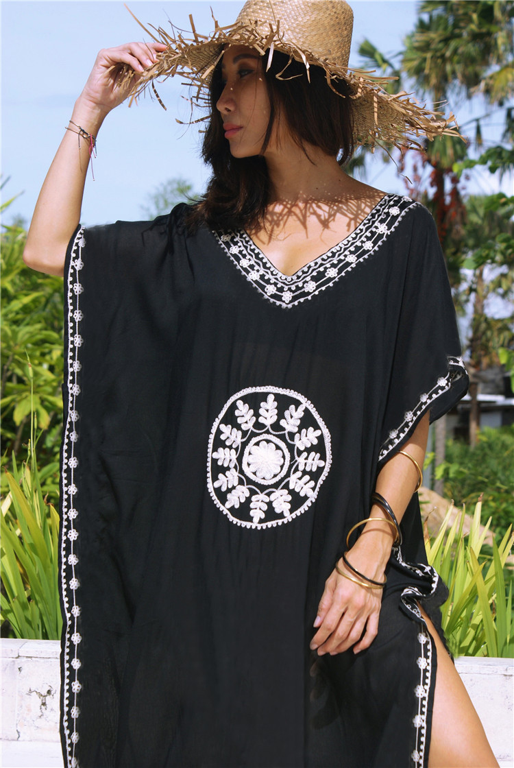 F4735 Vacation Loose Bikini Dress Cover-Ups Swimwear